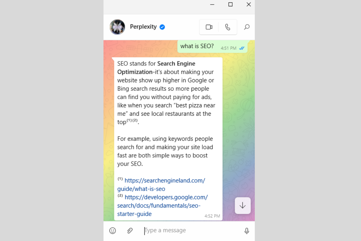 You Can Now Use Perplexity AI on WhatsApp